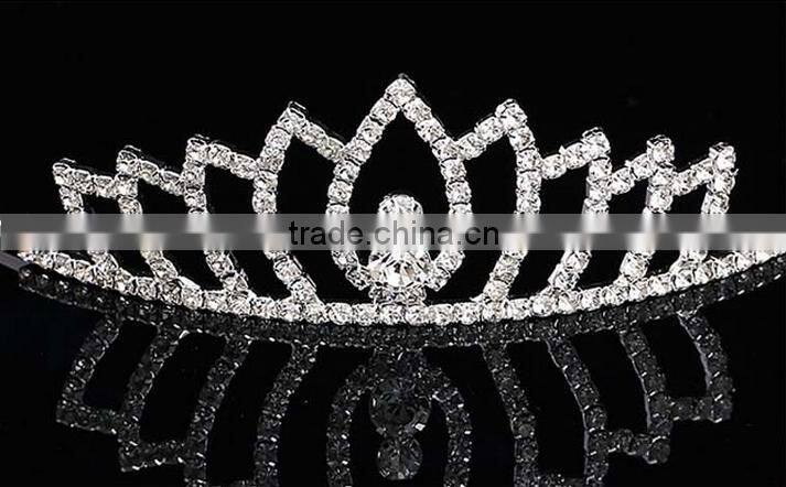 Handmade Luxury Wedding Rhinestone Bridal Crystal Tiara Bridal Crown
