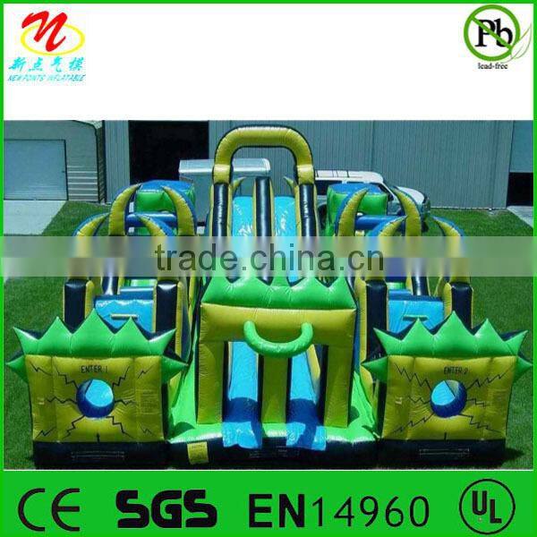 For kids entertainment attractive outdoor homemade playground inflatable obstacle equipment