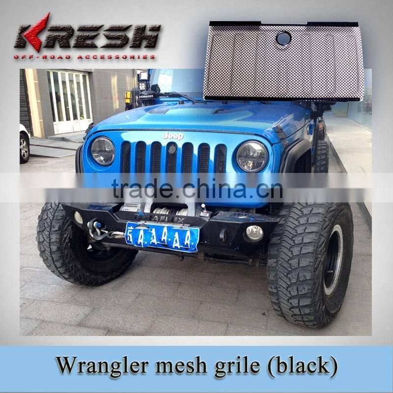 KRESH Brand made in china 4x4 SUV Car steel auto front mesh grille, wrangler fly net