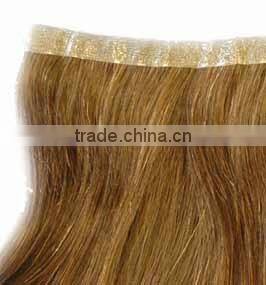 High quality 100% human hair extension pu skin weft.
