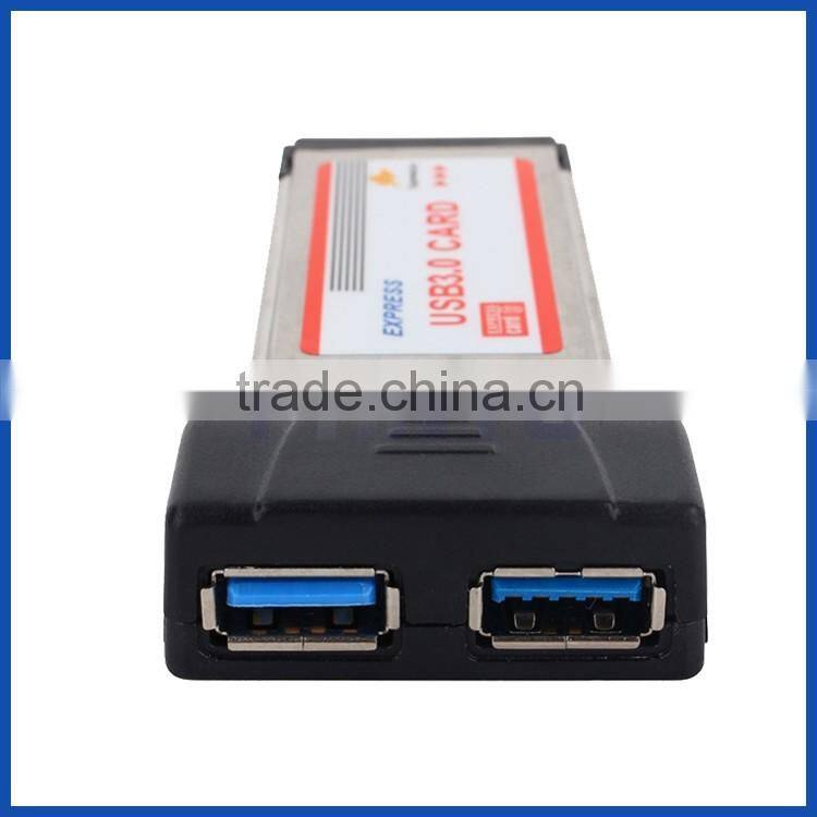 Laptop ExpressCard 34mm to dual USB 3.0 5Gbps Adapter converter card