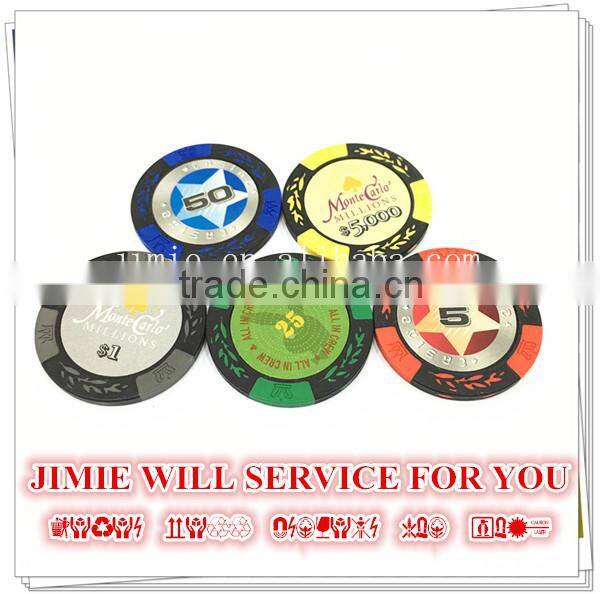 clay different colored sticker poker chips for sale
