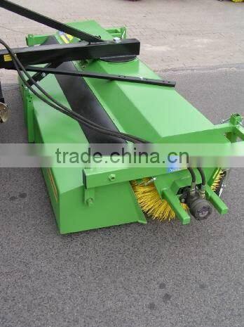 Tractor mounted road sweeper, cleaning product