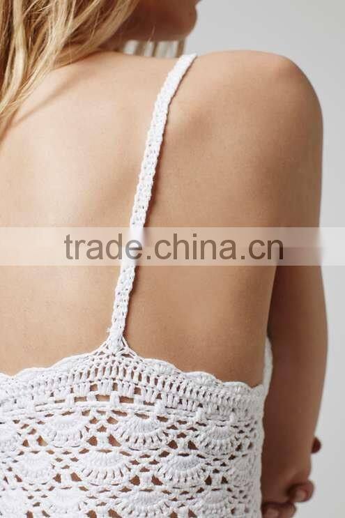 2016 Women Hand Crochet Tie-Front Bralet HSS3038