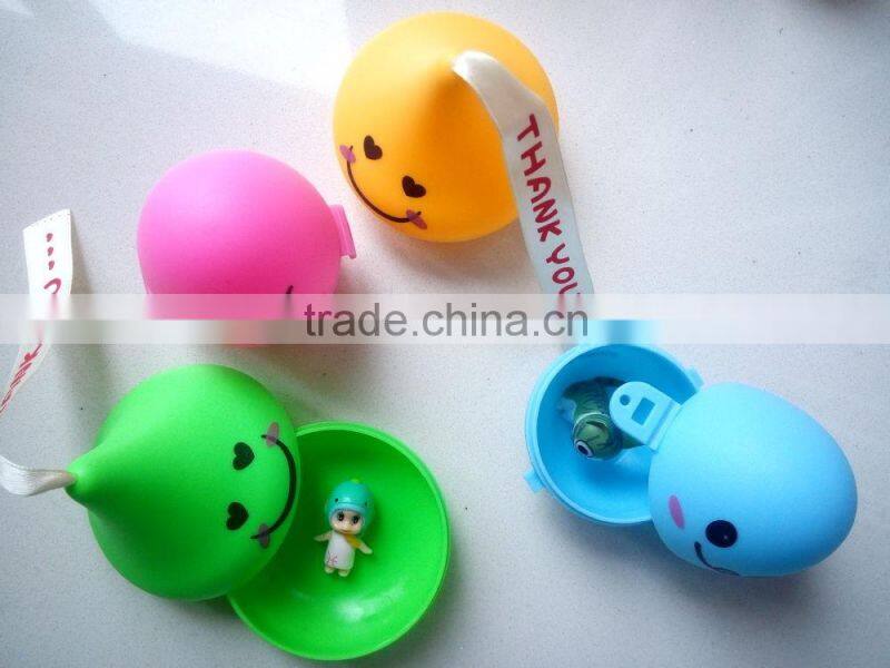 round empty plastic capsule
