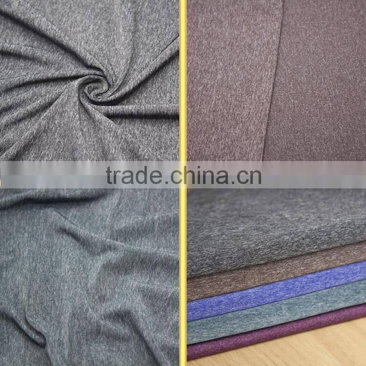Knitted polyester nylon durable stretch fitness fabric for sportswear