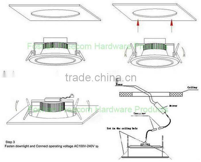Freecom New design 3W-40W COB die cast aluminum led Downlight Housing