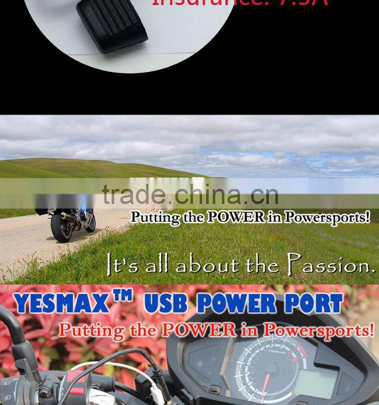 GoldRunhui D0301 12V Motorcycle dual port usb car charger with fuse holder