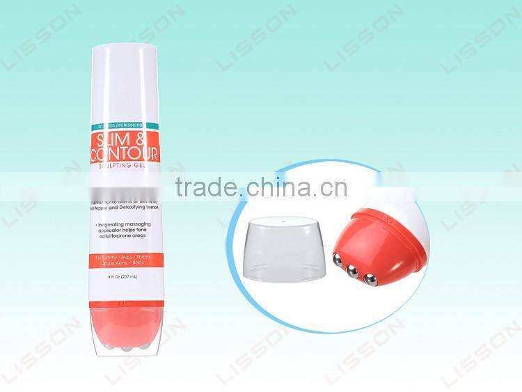 D50 120ml-300ml Stainless Massage Ball/Roller Chest Cream Oval Tube