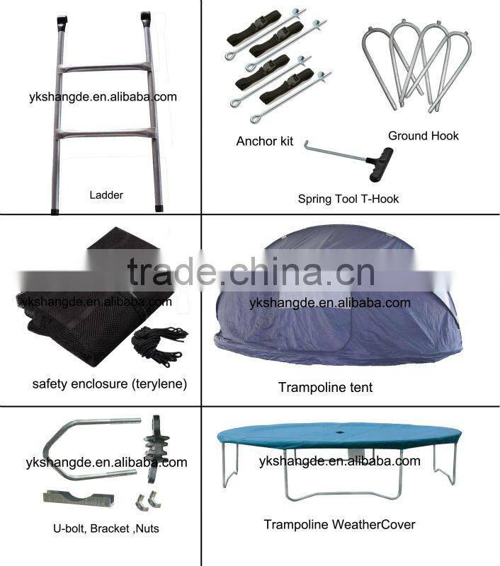 6ft kids trampoline with inside safety net and roof