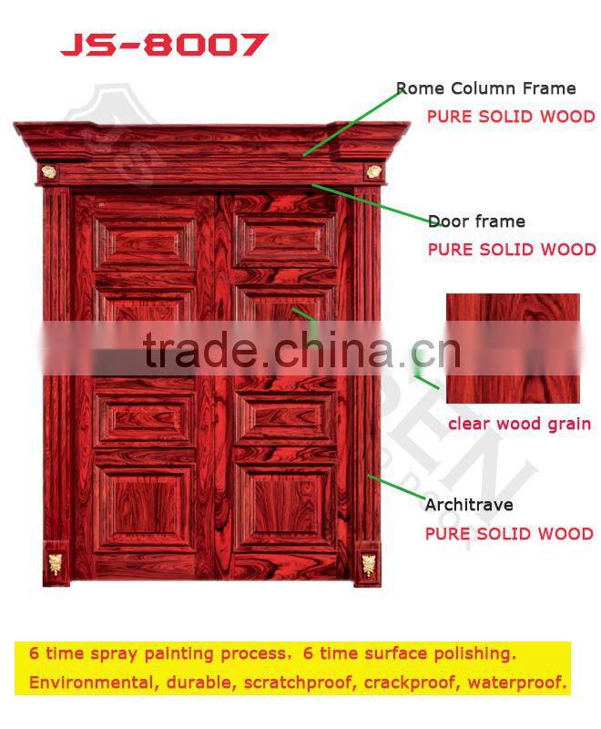 Fancy design 100% brazil rosewood apartment exterior door