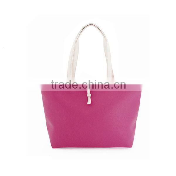 Colourful fashion designer leather hand bags, leather reusable shopping bag