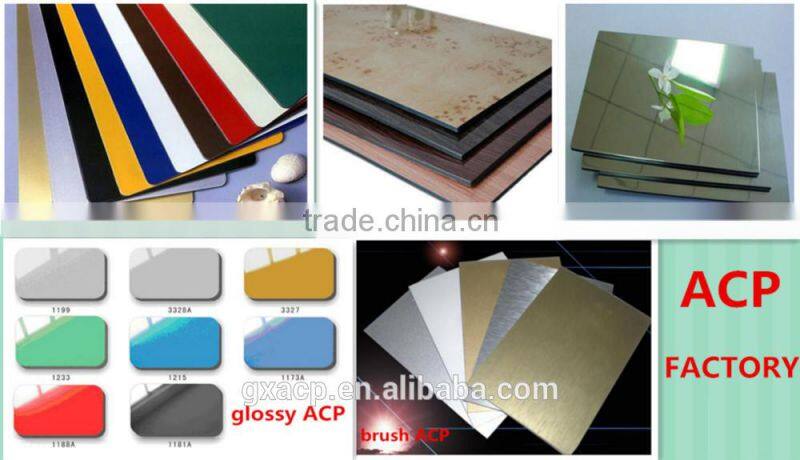 4mm two sides with colors broken core PE aluminum composite panel partitional and door panel
