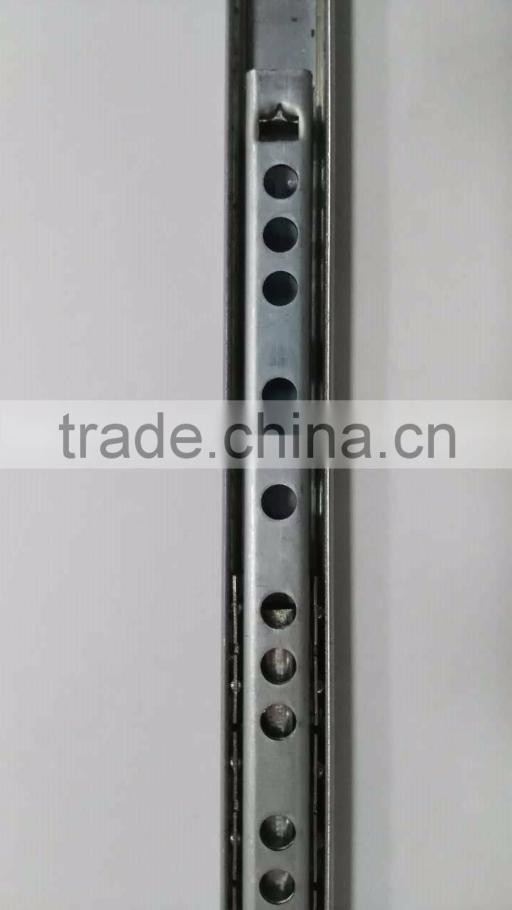 Cheap 17mm series 2 sides pull out 2 fold telescopic chanel mini drawer slide