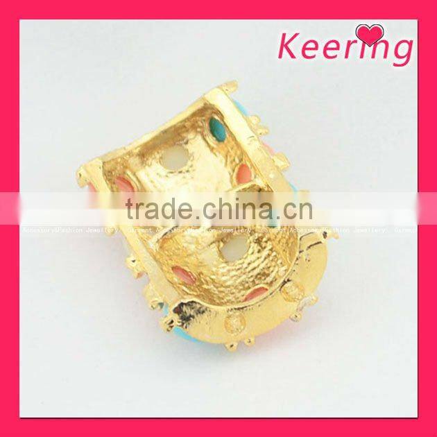 New Design colorful pearl buckle slider for shoe and invitation WCK-843