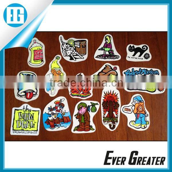 Custom clear vinyl sticker skateboard decals sticker design clear stickers branded sticker