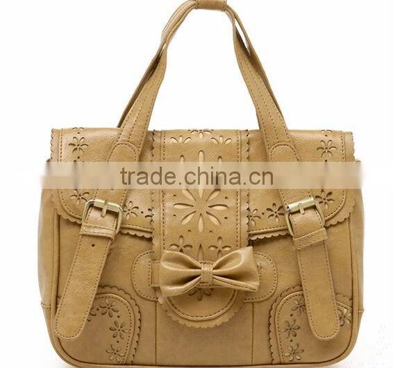 Flower hollow out female bowknot tide handbag fashion backpack 2014 latest ladies handbags