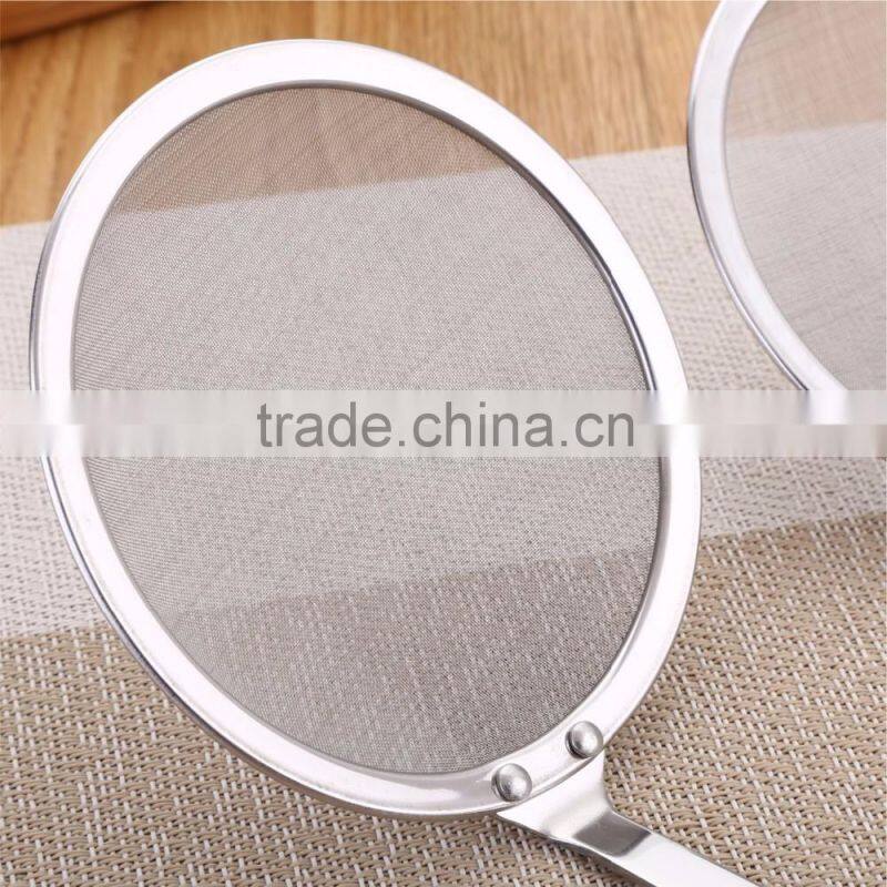 Good quality stainless steel kitchen skimmer round food net leakage