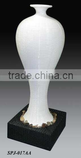 hotel decorative led resin vase fountain