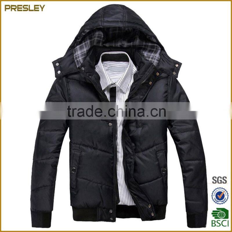 Wholesale cheap quality hot sale winter man cotton down jacket black coat