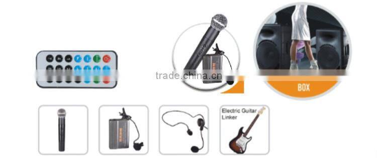 2015 whole sale 100W ABS black portable wireless pa amplifier with best price