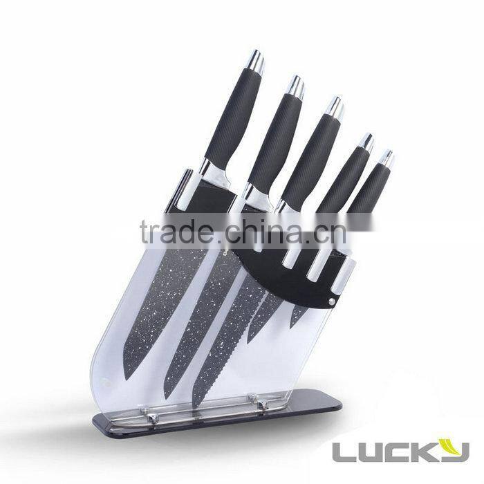 Customized new high quality excellent black acrylic knife holder
