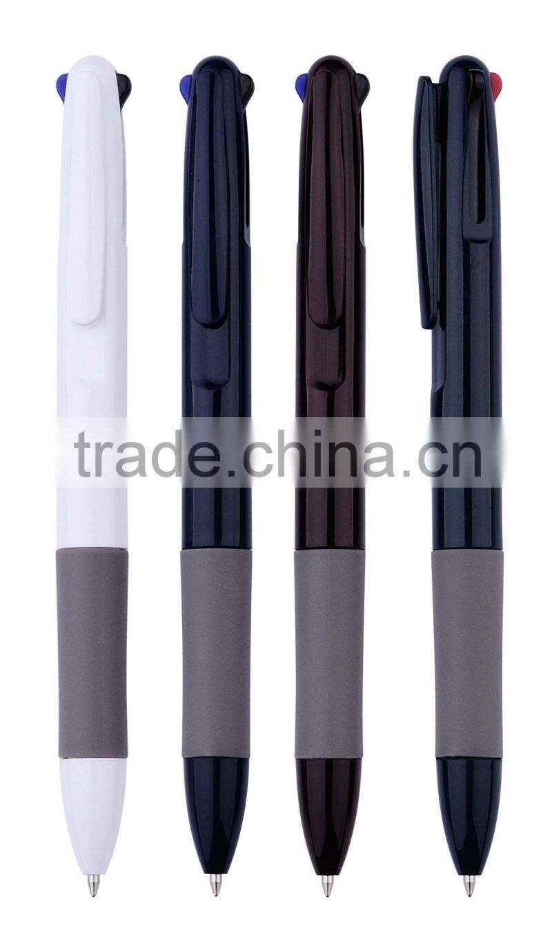 cheap Plastic Material 3 color ball pen