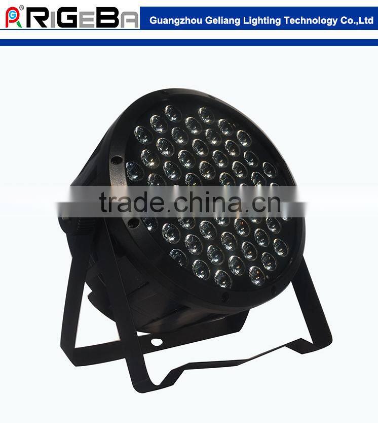 New LED Par64 cheap portable 54*1w rgbw dmx stage mini flat led par light