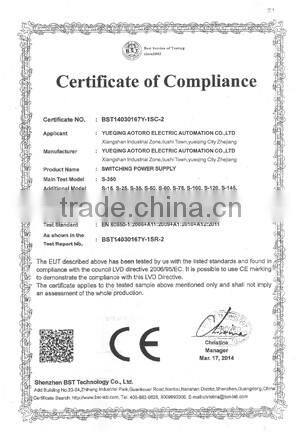 alibaba express S-100-24 120V 100W LED switching power compact ac dc 12v power supply