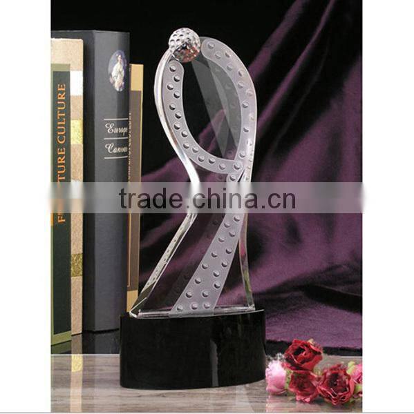 2015 new design cheap crystal trophy