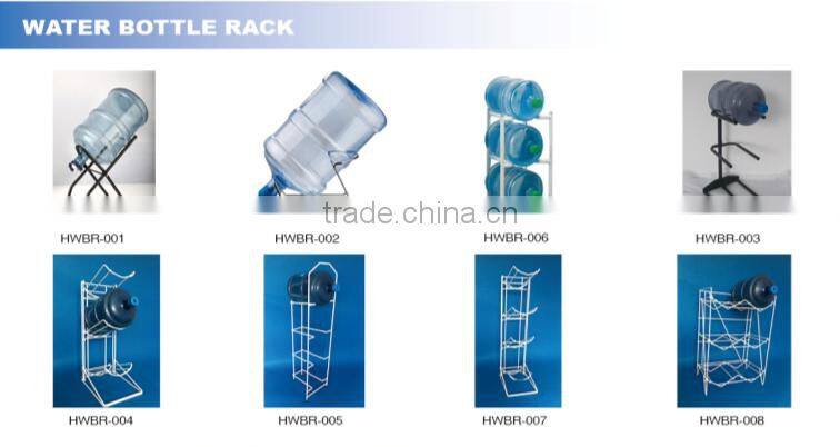 Simple style metal wire white 5 gallon water bottle storage shelf