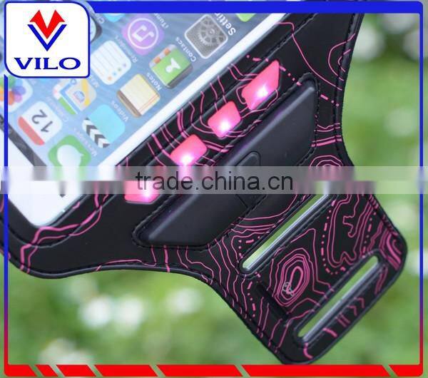 Sports LED Flashing Light Waterproof armband cellphone