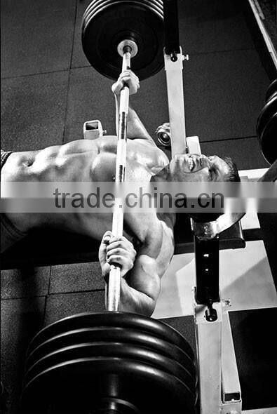 Hot selling Weight lifting cast iron Rubber Coated barbell plate