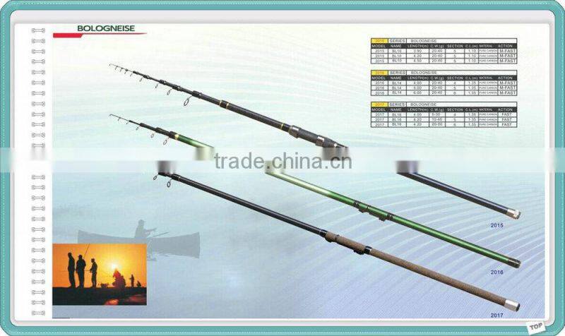 China Manufacturers Pure Carbon Material Bologness Fishing Rod