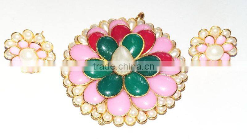 Pacchi Pendant Set with Earring Traditional Jewelry PS 30