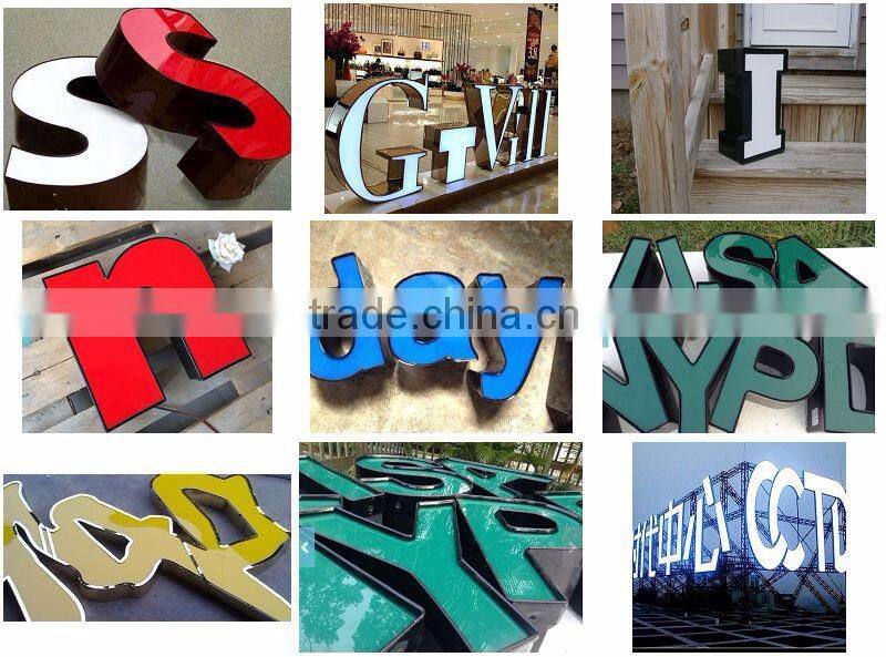 Grade stainless steel luminous characters / luxury brand shop door head / custom high brightness signs