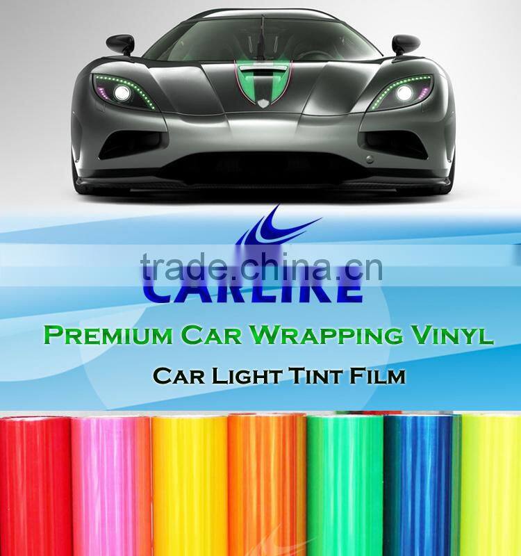 CARLIKE Fast Shipment Colored Car Headlight Tint Film PVC Vinyl