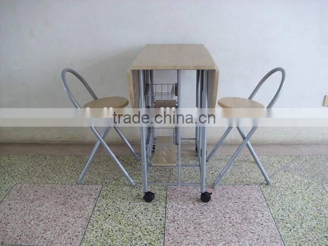 Dining room set couple table set batterfly breakfast metal dining table and chairs set with MDF panel type