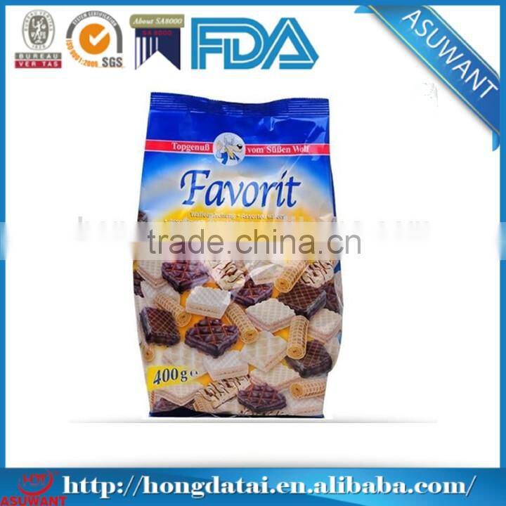 Eco-friendly cookie biodegradable foil wrapped food packing bag