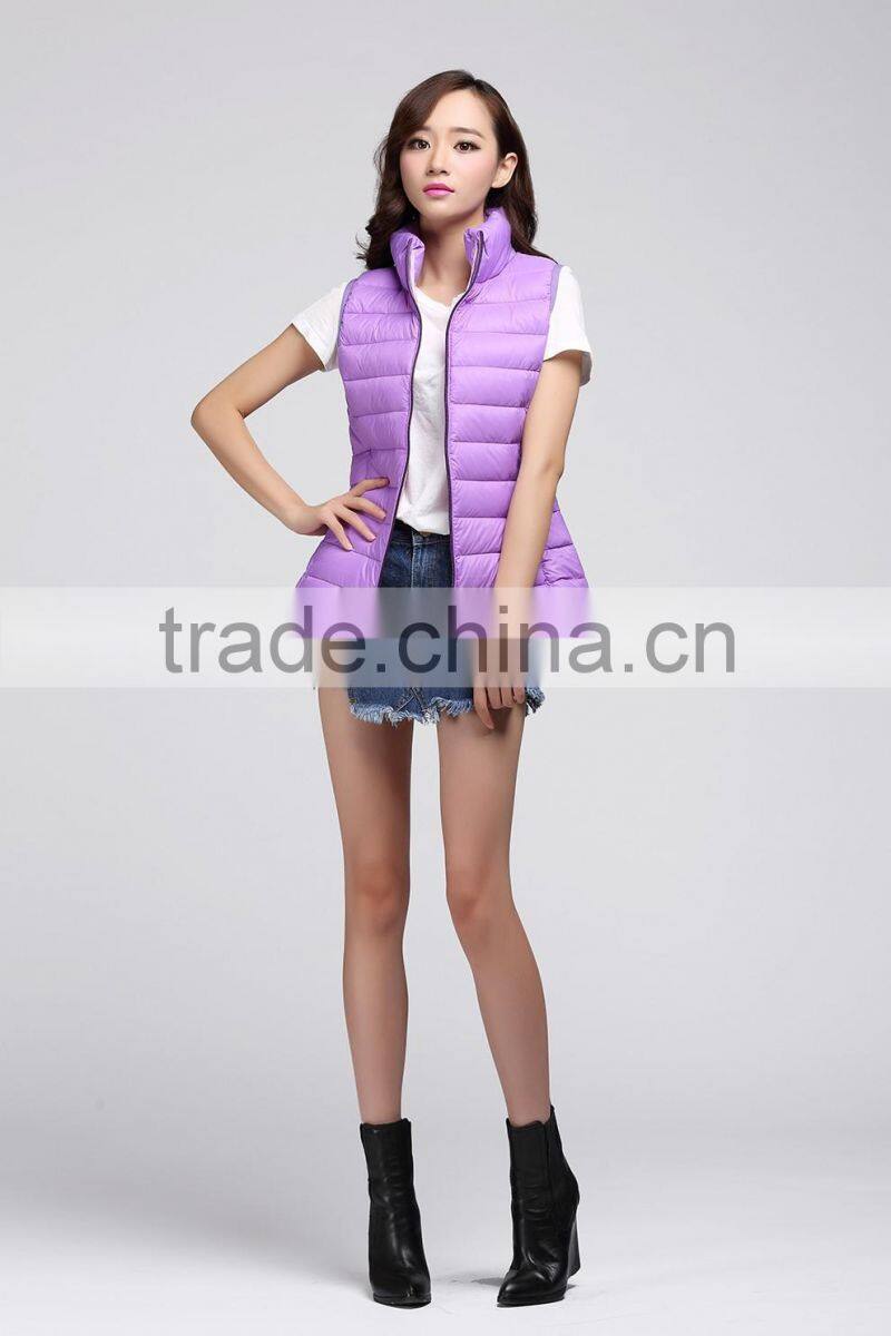 purple Puffer polyester Waistcoat Women
