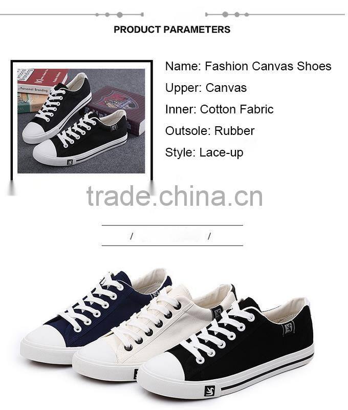 Popular fashion hot sale 2016 new model canvas shoes