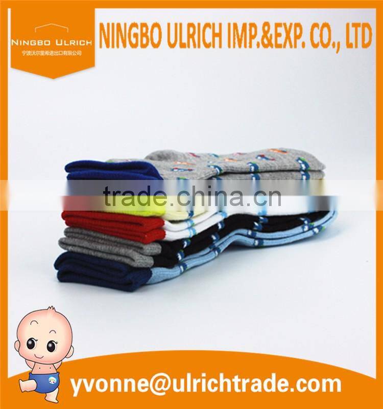 BA25 cotton knitting soft touch cartoon tube socks kids