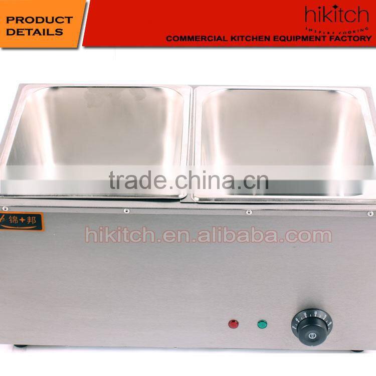 Commercial restaurant kitchen equipment table top 2KW 2 Pans electric bain marie food warmer