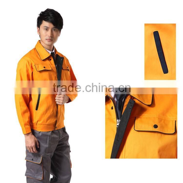 custom made work clothes anti-static anti acid alkali waterproof workwear uniform reflective stripes work clothes jacket and pan