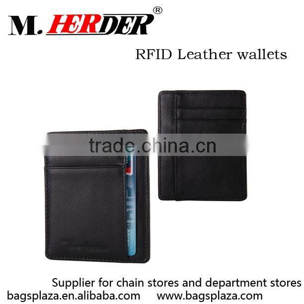 China Suppliers Guangzhou Factory High Quality Leather RFID ID Card Holder