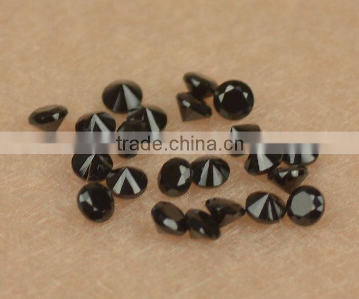 Hot sale 1.25mm round brilliant cut synthetic black nano spinel gemstone for decoration free sample