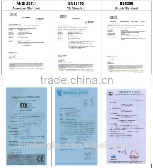 hot offer laminated glass for swimming pool for swimming pool fence /swimming glass railing with EN12150 certificate