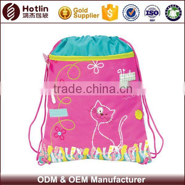 Pink fashion shoe bag,drawstring shoe bag for girl