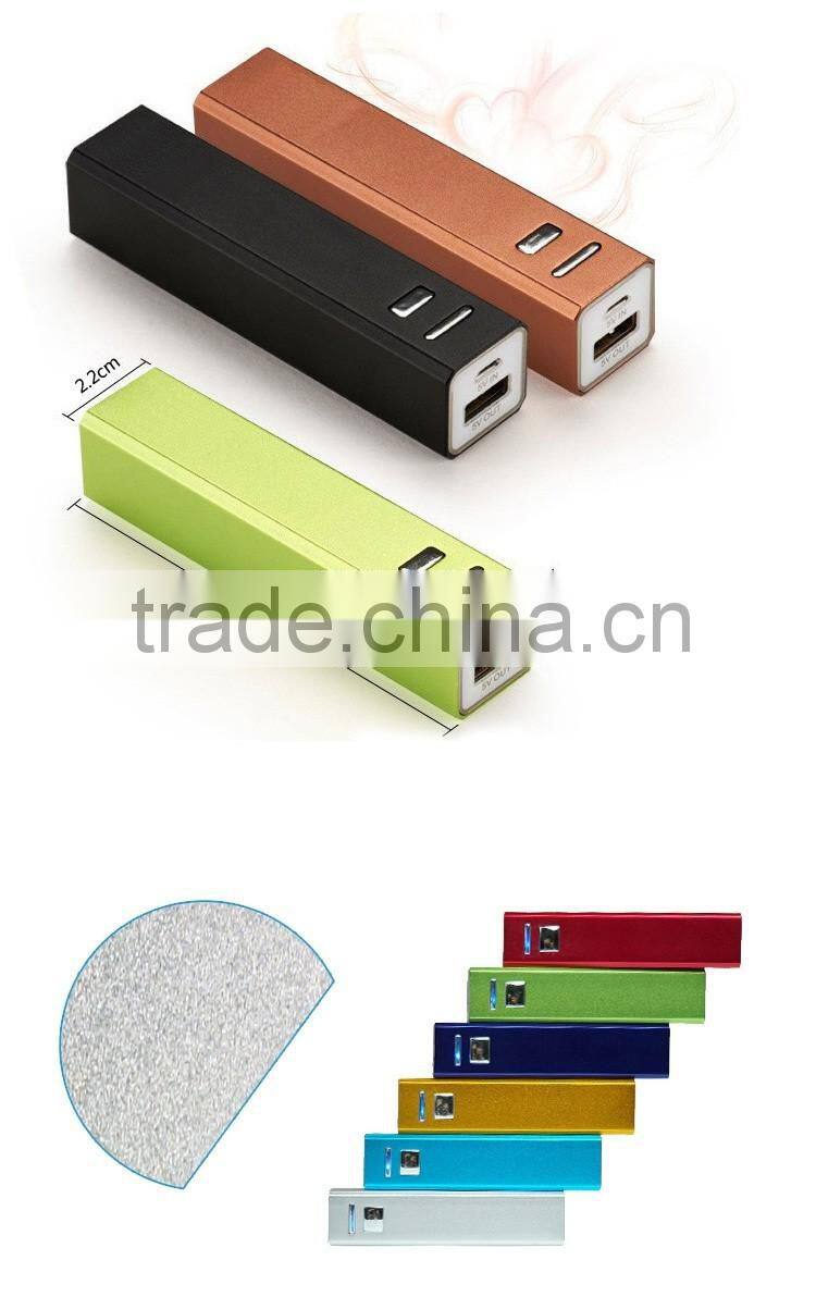 good price (best for gift )metal lipstick power bank 2600mah