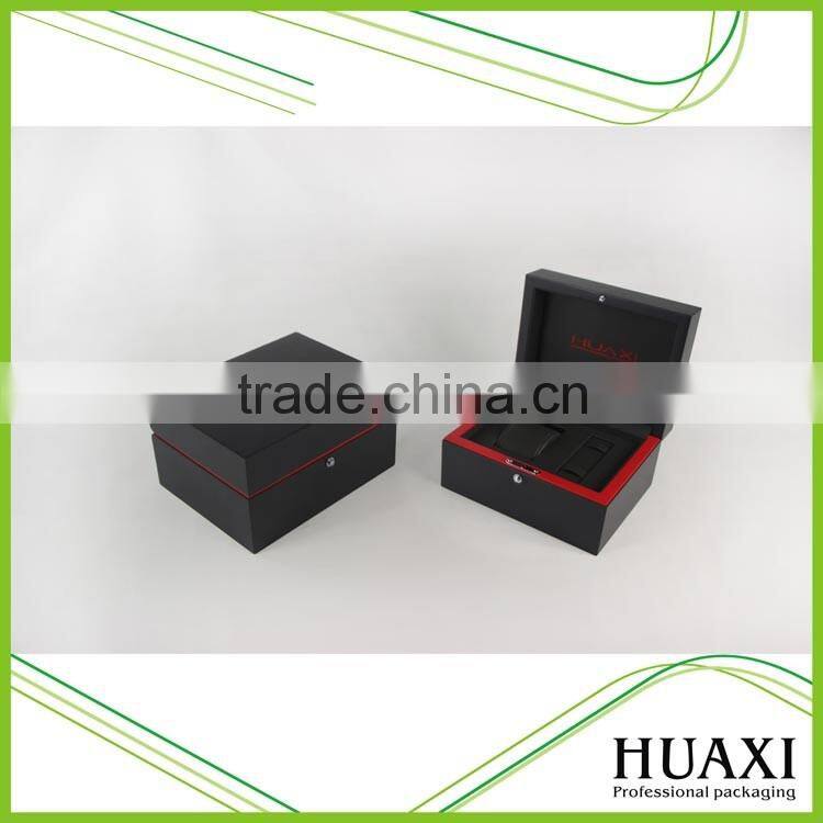 High Quality Matte Painting Wooden Single Watch Box Wooden Watch Storage Box